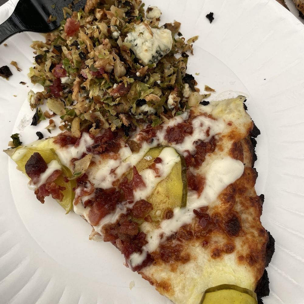 Willow Rock Brewing Company - Charred Sprouts and the pickle pizza - Breweries Near Me - Cicero, New York Willow Rock Brewing Company - Charred Sprouts and the pickle pizza - Breweries Near Me - Cicero, New York