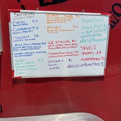 Menu board / Options available