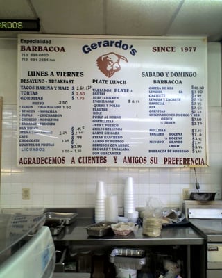 Menu photo 3 Gerardo's Drive-In Houston, TX Menu photo 3 Gerardo's Drive-In Houston, TX