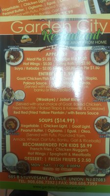 Menu photo 1 Garden City Restaurant Union, NJ
