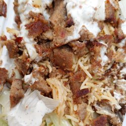 Omar’s Halal Food - Lamb over rice white sauce