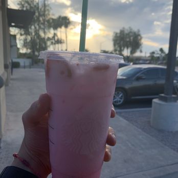 Starbucks - Pink drink and AZ sunset - Coffee & Tea Near Me - Chandler, Arizona