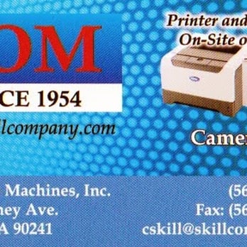 Skill Office Machines - Skill Office Machines provides professional onsite service throughout the Los Angeles and Orange County communities. You can be - Electronics Repair Near Me - Downey, California Skill Office Machines - Skill Office Machines provides professional onsite service throughout the Los Angeles and Orange County communities. You can be - Electronics Repair Near Me - Downey, California