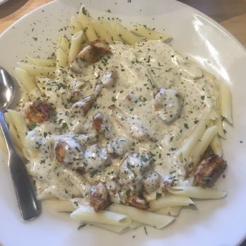 The 1838 Grill - $11 chicken Alfredo came with side salad and an enormous breadstick--I had leftovers. - Seafood Near Me - Seguin, Texas The 1838 Grill - $11 chicken Alfredo came with side salad and an enormous breadstick--I had leftovers. - Seafood Near Me - Seguin, Texas