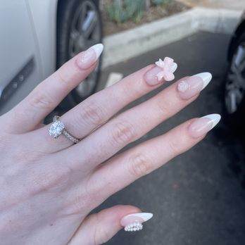 Unik Nail Spa - I specifically asked for the bow to be crooked. FYI. - Nail Salons Near Me - Riverside, California