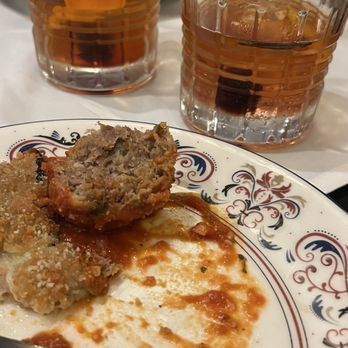 Maggiano's Little Italy - Fried zucchini, half a meatball and two smoked old fashioned drinks.... - Italian Near Me - Richmond, Virginia Maggiano's Little Italy - Fried zucchini, half a meatball and two smoked old fashioned drinks.... - Italian Near Me - Richmond, Virginia