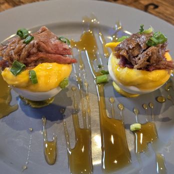 Smoke Daddy - brisket deviled eggs - Barbeque Near Me - Chicago, Illinois Smoke Daddy - brisket deviled eggs - Barbeque Near Me - Chicago, Illinois