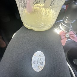 Sticker was balled up in the smoothies. I flattened it to read it. Sticker was balled up in the smoothies. I flattened it to read it.