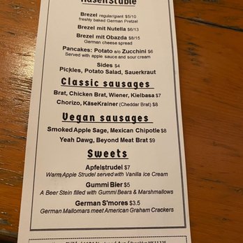 HasenStüble - Food Menu - Beer Gardens Near Me - Brooklyn, New York HasenStüble - Food Menu - Beer Gardens Near Me - Brooklyn, New York