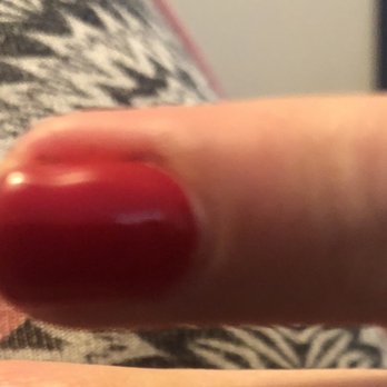 Bliss Nails & Spa 1 - My deeply cut cuticle and my lumpy manicure - Nail Salons Near Me - La Mesa, California