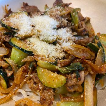 KOOKSOO - beef stir fry noodles - highly recommend!! - Korean Near Me - Plano, Texas