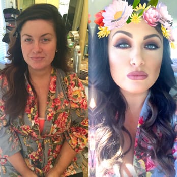 Makeup by Shelby - Before and after (with the snapchat flower crown lol) - Makeup Artists Near Me