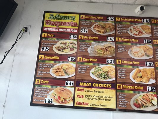 Menu photo 4 Adams Tacqueria Euless, TX