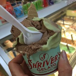 Shriver's Gelato & Sorbet - Chocolate and mint