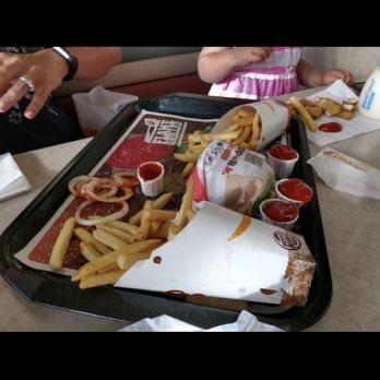 Burger King - a tray of fries and a sandwich - Burgers Near Me - Madison, Indiana