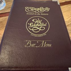 Bar menu cover (so cute!)