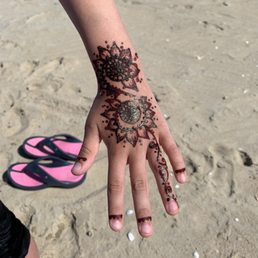 Henna tattoo before henna peeled off. Looks even better now!