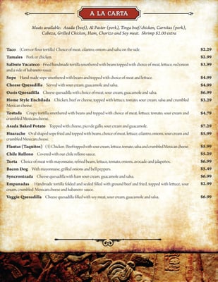 Menu photo 8 Oasis Mexican Restaurant Ridgecrest, CA Menu photo 8 Oasis Mexican Restaurant Ridgecrest, CA