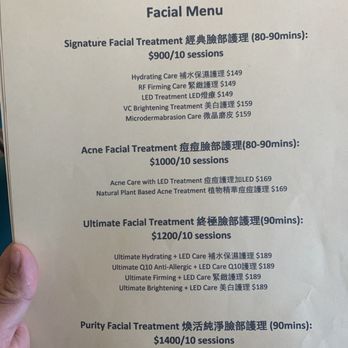 iCare Skin & Body - One of many menus - Skin Care Near Me - Walnut, California
