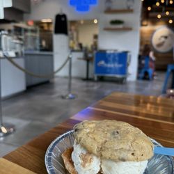 The Baked Bear - Gooey Butter Cake Cookies w/ Butter Brittle Cake Ice Cream