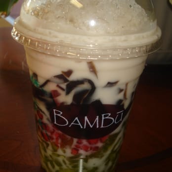 BAMBU - #10- Red Tapioca, Grass Jelly, Pandan Jelly - Bubble Tea Near Me - Sacramento, California