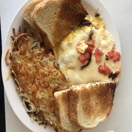 a plate of breakfast food a plate of breakfast food