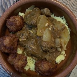 Darbar Restaurant - Lamb Du Pyaza, Darbar rice and world famous onion bhaji