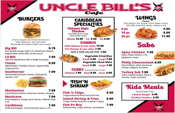 Menu photo 7 Uncle Bill's Cafe Pembroke Pines, FL