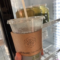 Alchemy Juice Cafe - My half-finished Cosmic Peppermint Latte