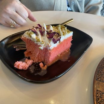 Haraz Coffee House - Rose Milk Cake - Coffee & Tea Near Me - Plano, Texas Haraz Coffee House - Rose Milk Cake - Coffee & Tea Near Me - Plano, Texas
