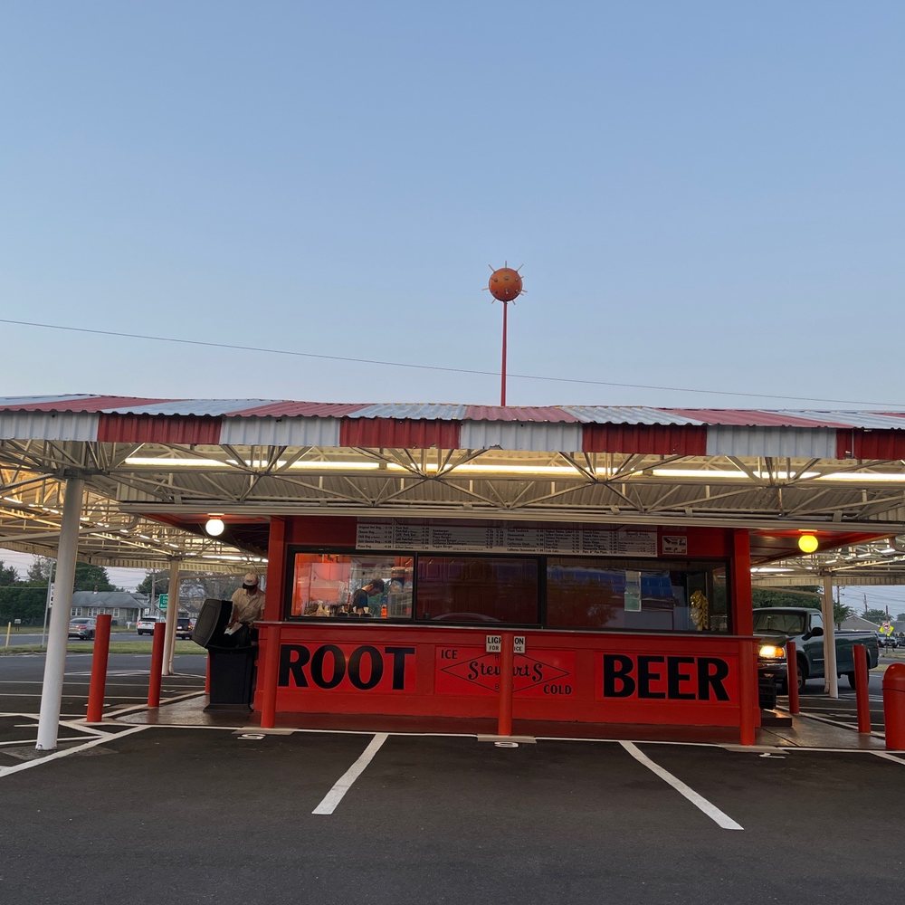 Stewart's Drive-In - Just getting ready to pull up at Stewart's root beer. The place is spotless and ready to take our order. I'm excited. - Sandwiches Near Me - Burlington, New Jersey Stewart's Drive-In - Just getting ready to pull up at Stewart's root beer. The place is spotless and ready to take our order. I'm excited. - Sandwiches Near Me - Burlington, New Jersey