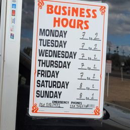 And current hours.