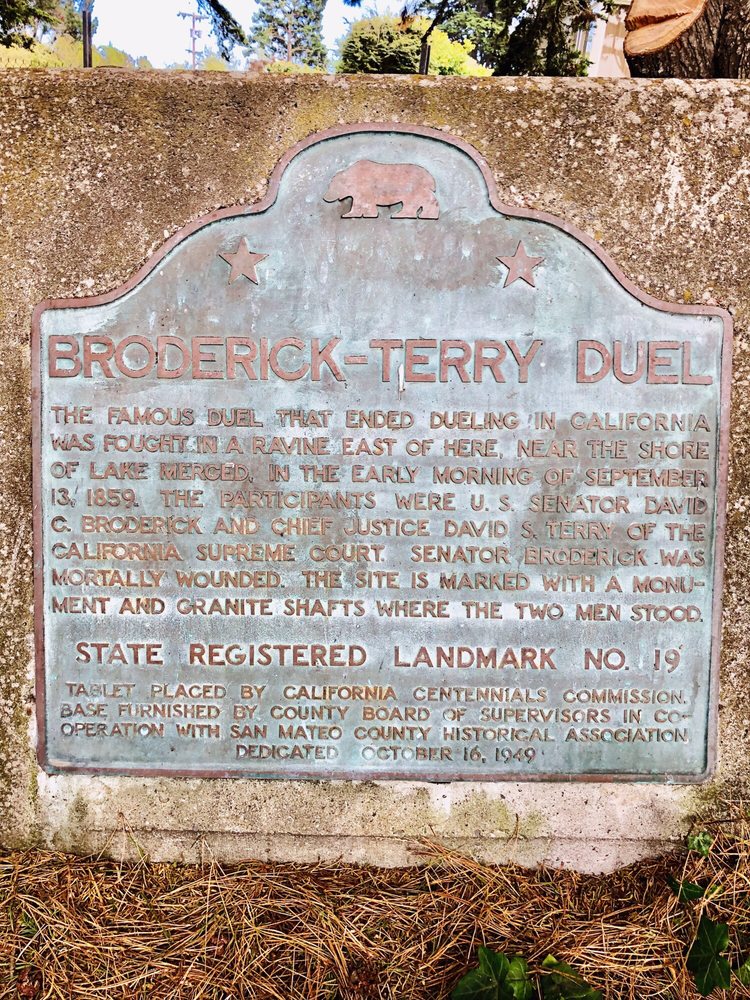 BRODERICKTERRY DUEL SITE Landmarks & Historical Buildings San