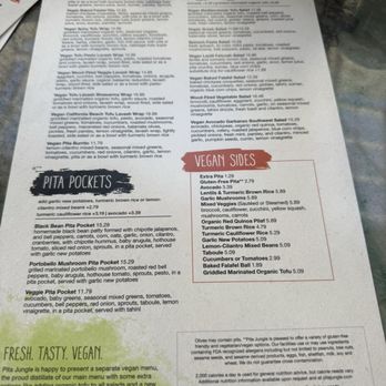 Pita Jungle - Vegan menu - Mediterranean Near Me - Tucson, Arizona Pita Jungle - Vegan menu - Mediterranean Near Me - Tucson, Arizona