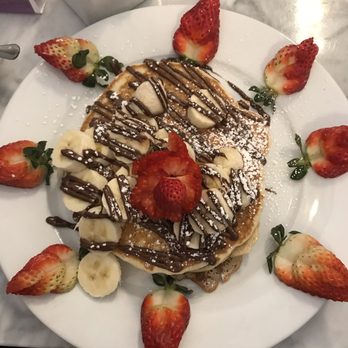 Immigrant Son Caffe - Nutella banana strawberry pancakes - New American Near Me - Ventura, California Immigrant Son Caffe - Nutella banana strawberry pancakes - New American Near Me - Ventura, California