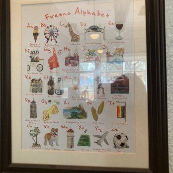 Quesadilla Gorilla - Fresno Alphabet poster by the drink station - Mexican Near Me - Fresno, California