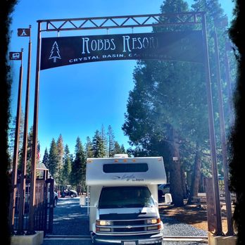 Robbs Resort - a rv parked under a sign - Campgrounds Near Me - Pollock Pines, California Robbs Resort - a rv parked under a sign - Campgrounds Near Me - Pollock Pines, California