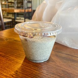 The Foundry Bakery - Black sesame panna cotta.