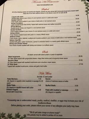 Menu photo 3 Mercato's Original Italian Restaurant Latham, NY