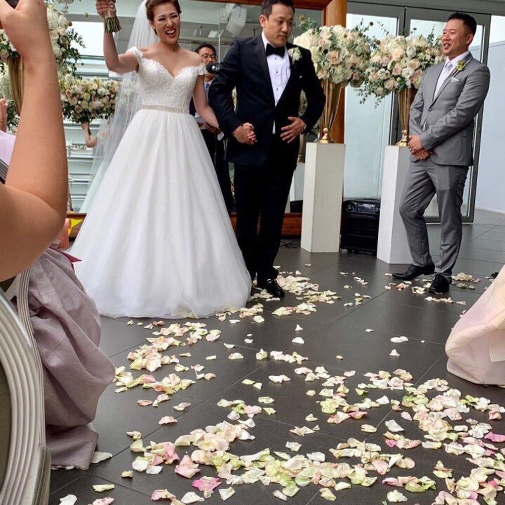 Tomato Wedding - They custom made this dress for me! - Bridal Near Me - Buena Park, California Tomato Wedding - They custom made this dress for me! - Bridal Near Me - Buena Park, California
