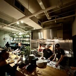 Noko Nashville - Great kitchen setup and ambience.  The good people hard at work.