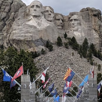 Mount Rushmore National Memorial - Flag Avenue - Landmarks & Historical Buildings Near Me - Keystone, South Dakota