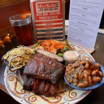 Eats & Treats Cafe - The Saturday St. Louis RIB special!! Yummy sweet Beans with real bacon chunks! House made Perfectly sauced up Cole slaw - Barbeque Near Me - Philomath, Oregon Eats & Treats Cafe - The Saturday St. Louis RIB special!! Yummy sweet Beans with real bacon chunks! House made Perfectly sauced up Cole slaw - Barbeque Near Me - Philomath, Oregon