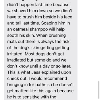 Kreativ Pet Klips - Screenshot 2/3: They replied with untrue statements - Pet Groomers Near Me - Sugar Land, Texas