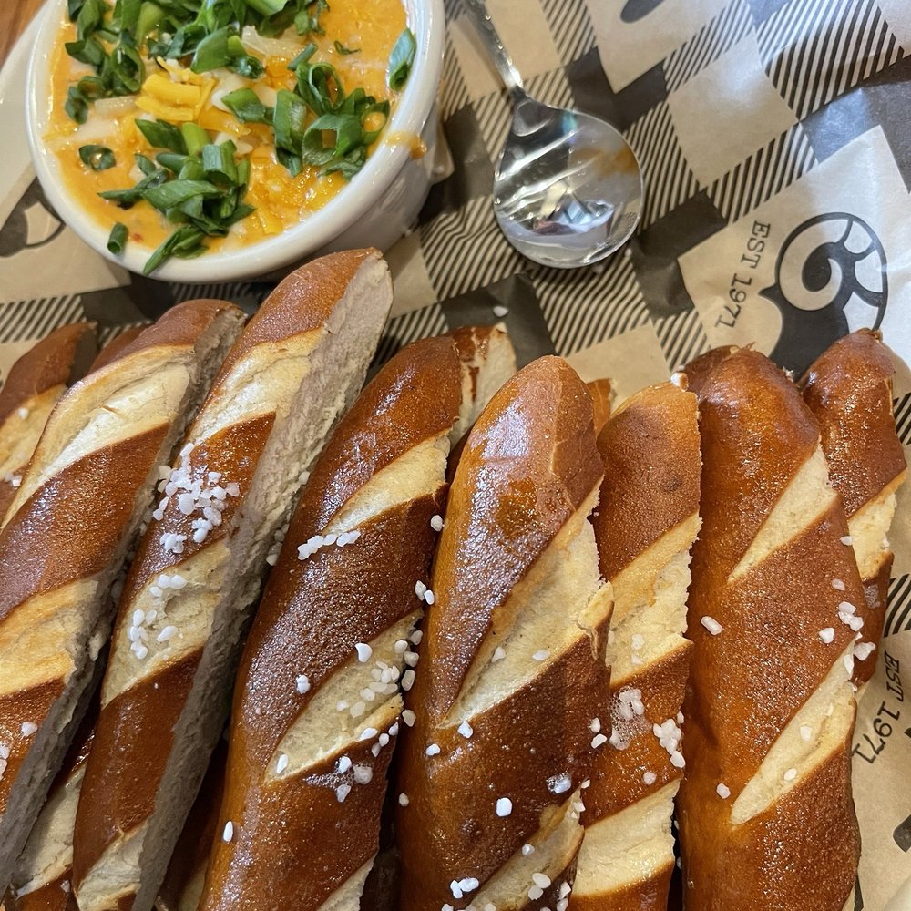 Ram Restaurant & Brewery - Pretzel & Beer Cheese Fondue - American Near Me - Puyallup, Washington Ram Restaurant & Brewery - Pretzel & Beer Cheese Fondue - American Near Me - Puyallup, Washington