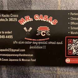 Mr. Casas Japanese Grill & Mexican Food Truck - Business card