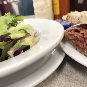 DZ Akin's - Mini pastrami Sammy w/fresh green salad, homemade thousand island dressing xxxxxx - Delis Near Me - San Diego, California DZ Akin's - Mini pastrami Sammy w/fresh green salad, homemade thousand island dressing xxxxxx - Delis Near Me - San Diego, California