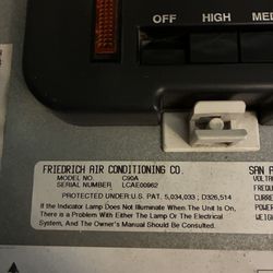 Sticker showing model of purifier.