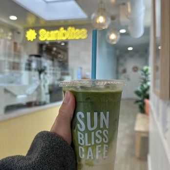 Sunbliss Cafe - Caramel Matcha with Almond Milk - Coffee & Tea Near Me - Newport Beach, California Sunbliss Cafe - Caramel Matcha with Almond Milk - Coffee & Tea Near Me - Newport Beach, California