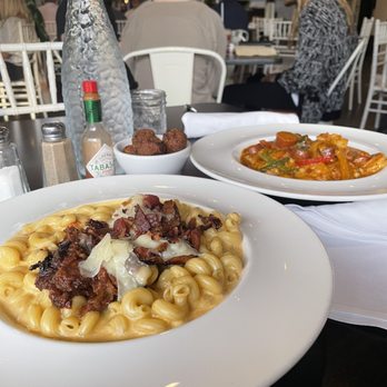 Southern Stone - Smoky Mac and Cheese with Pulled Pork + Shrimp & Grits - Southern Near Me - Bloomington, Indiana Southern Stone - Smoky Mac and Cheese with Pulled Pork + Shrimp & Grits - Southern Near Me - Bloomington, Indiana